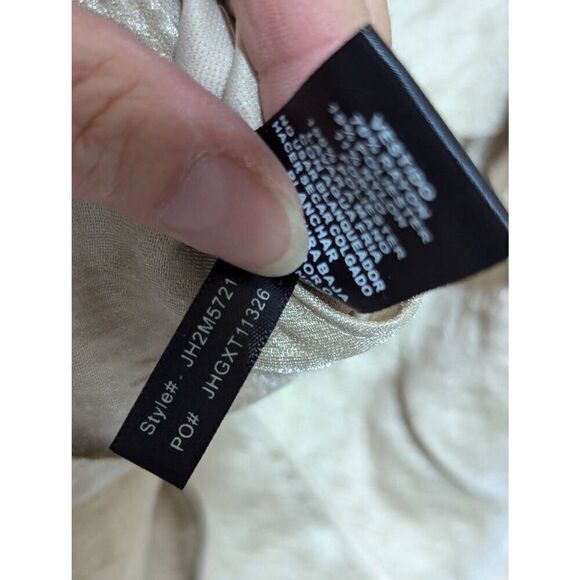 Jessica Howard Women's Gold Beaded Shoulder Sleeveless Scoop Neck Midi Dress Siz - Picture 8 of 8